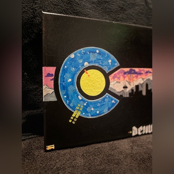 Original Art By Colorado Artist Acrylic Paint On Unframed Canvas 11 X 14 - Picture 6 of 9